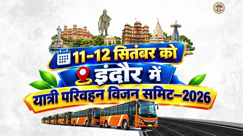 मध्यप्रदेश की Mobility होगी NEXT LEVEL | 11–12 सितंबर को इंदौर में यात्री परिवहन विजन समिट–2026
